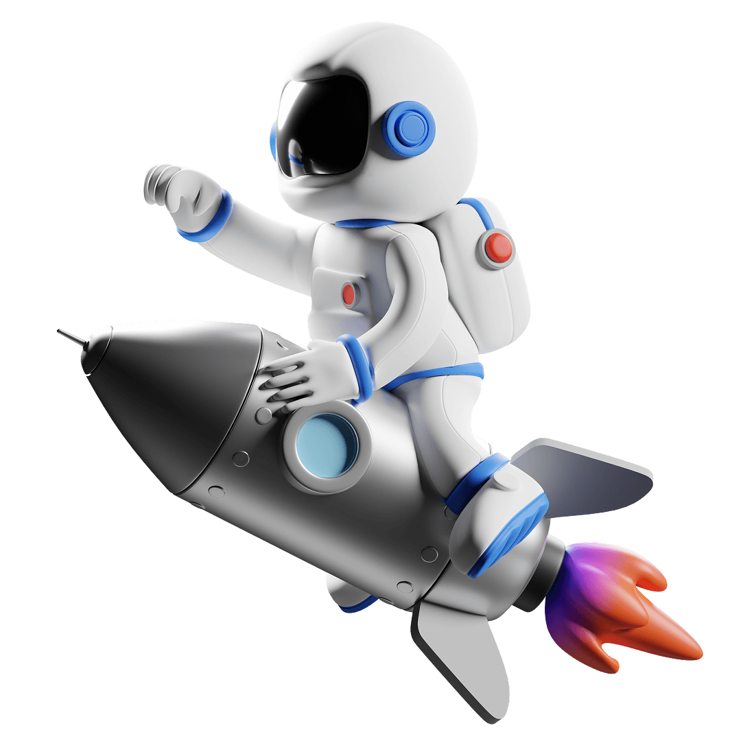 Rocket illustration representing speed